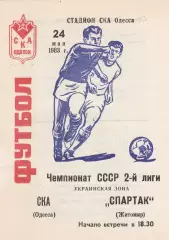 СКА Одесса - Спартак Житомир 24.05.1983г.