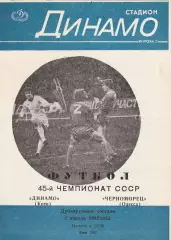Динамо Киев - Черноморец Одесса 2.04.1982г. Дублирующие составы.