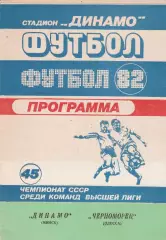 Динамо Минск - Черноморец Одесса 18.04.1982г.