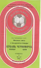 Кубань Краснодар - Черноморец Одесса 9.05.1981г.