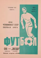 СКА Одесса - Звезда Пермь 23.06.1979г.