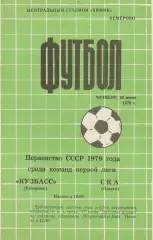 Кузбасс Кемерово - СКА Одесса 28.06.1979г.