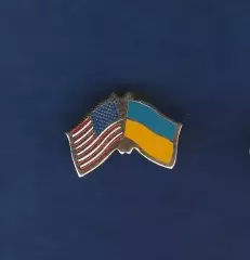 Флаг. Прапор. Украина-США. Україна-США. Патріотика. (Малий розмір)
