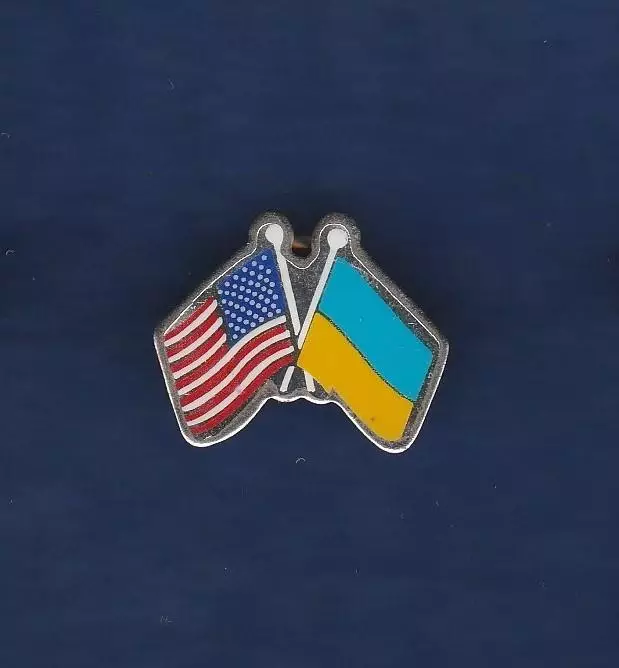 Флаг. Прапор. Украина-США. Україна-США. Патріотика. (Великий розмір)