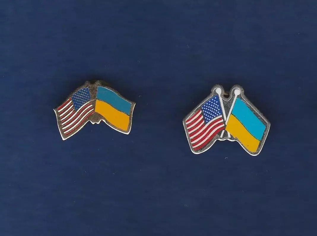 Флаг. Прапор. Украина-США. Україна-США. Патріотика. (Великий розмір) 2