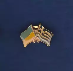 Флаг. Прапор. Украина-Греция. Україна-Греція. Патріотика.