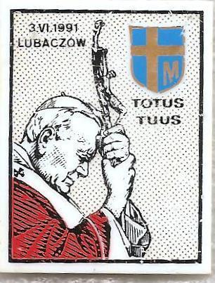 3.YI.1991 Lubaczow Totus Tuus