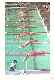 Календарик 1989 г. (август). Виды спорта: Плавание.
