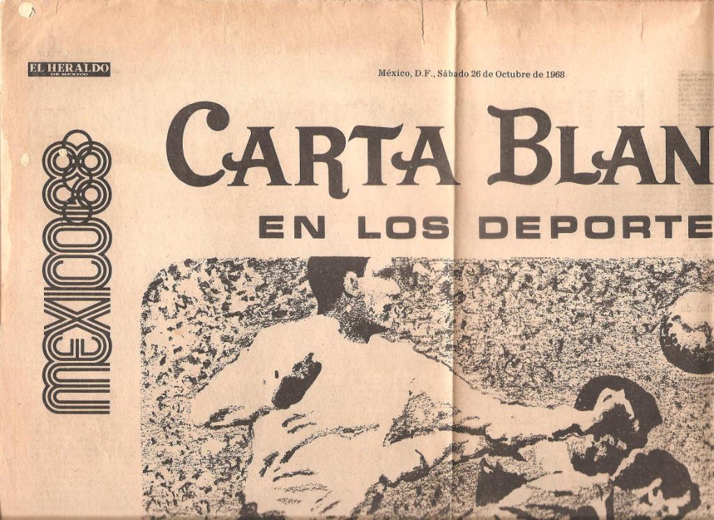 EL HERALDO de Mexico. (Вестник Мехико). Венгрия-Болгария 26.10.1968 г.