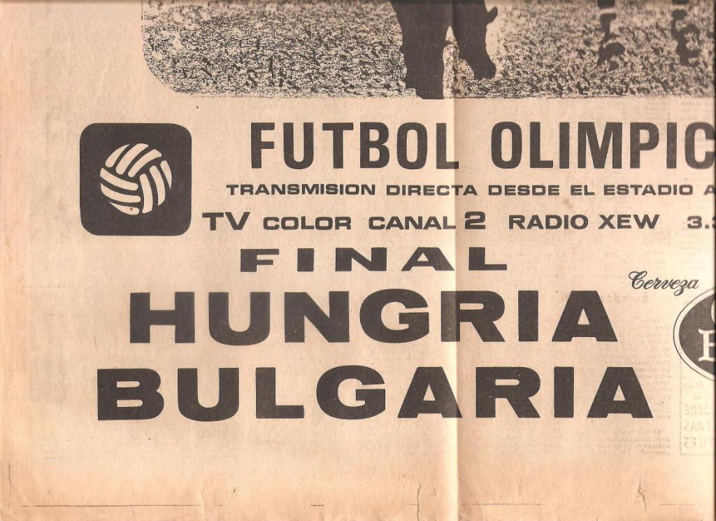 EL HERALDO de Mexico. (Вестник Мехико). Венгрия-Болгария 26.10.1968 г. 2