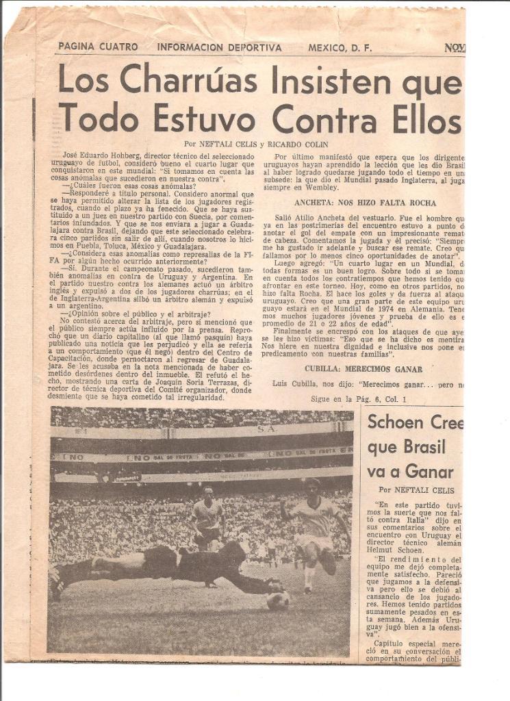 Газета NOVEDADES (Новости). Мексика. 21.06.1970 г. 3