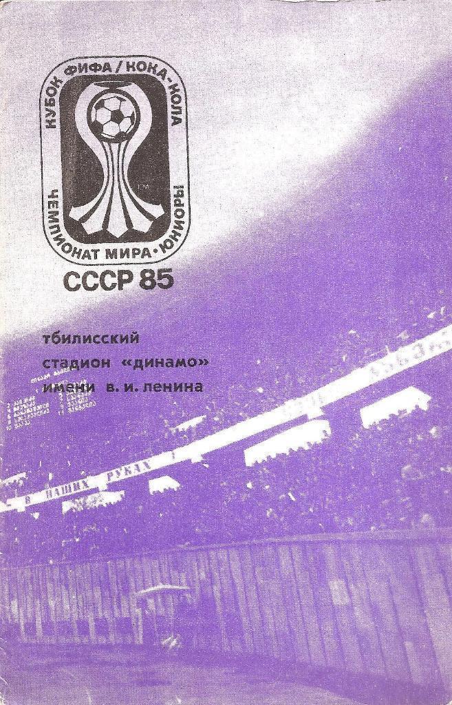 ЧМ юниоры. 1985 Тбилиси. Бразилия, Ирландия, Испания, Сауд. Аравия.