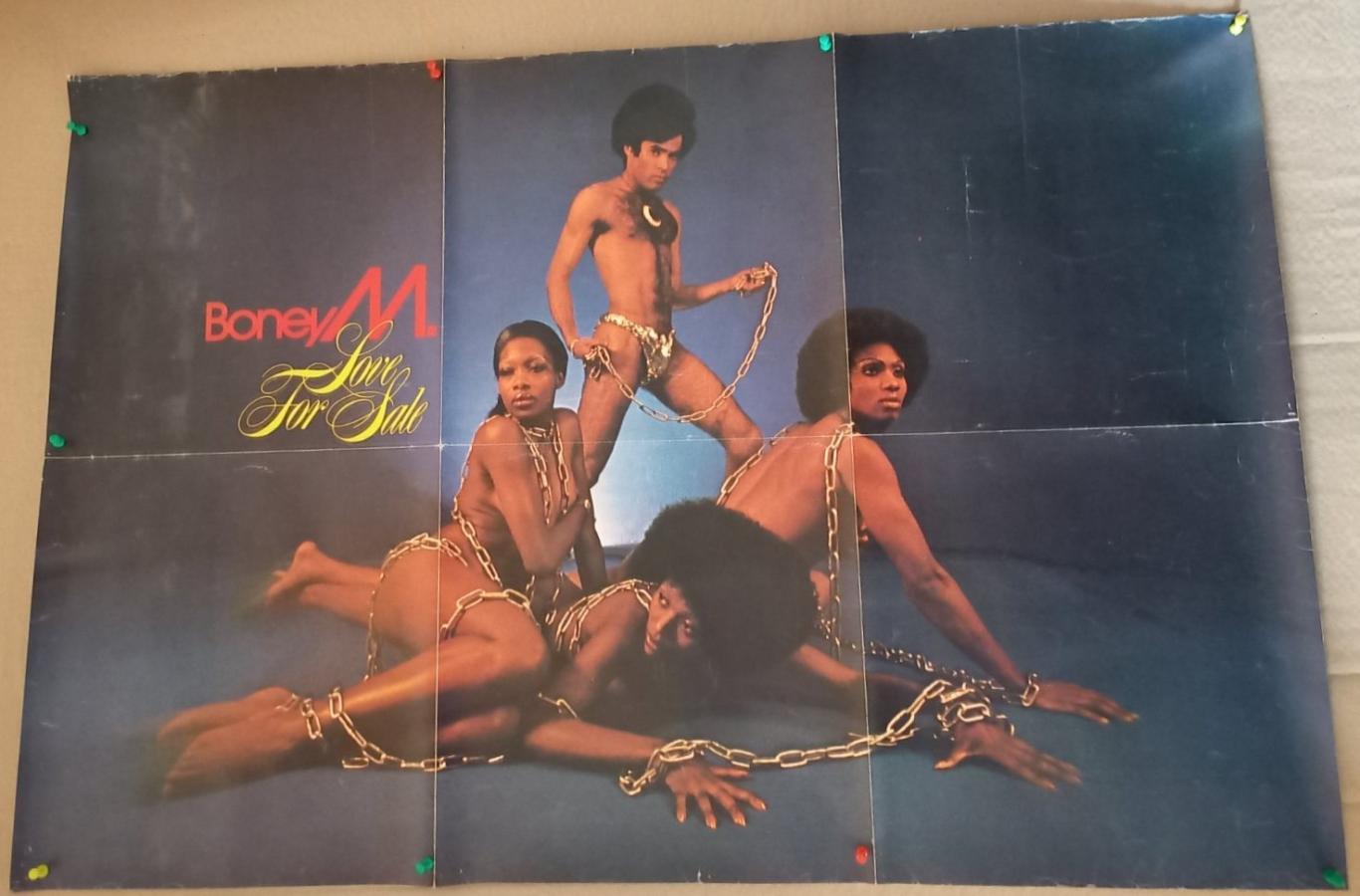 Boney M. Love for Sale. Постер-плакат из оригинального диска.