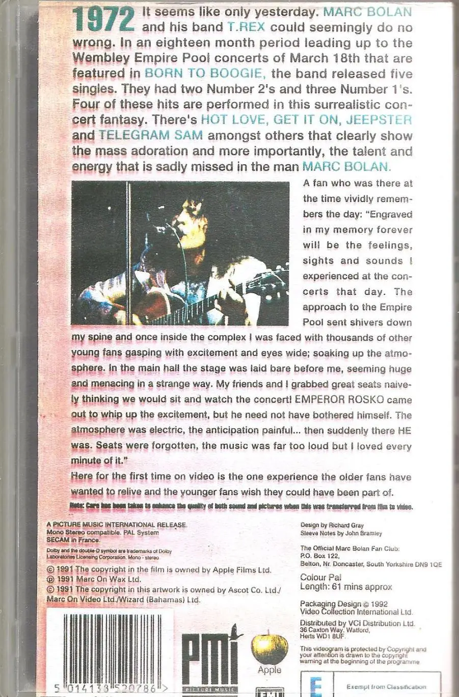 Mark Bolan and T. Rex. Born to Boogie. The movie. 1