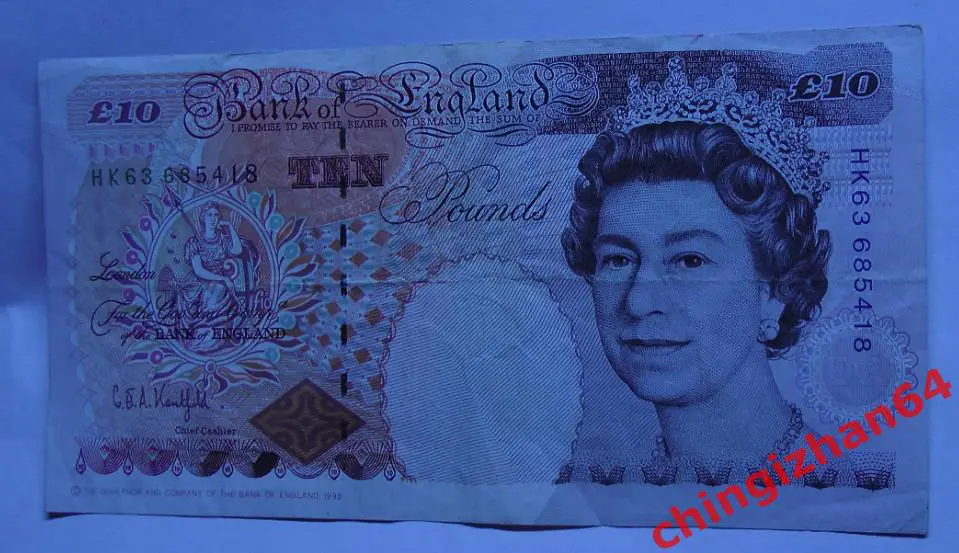 Бона Великобритания 10 фунт стерлингов (GBP), 1993 год, 1