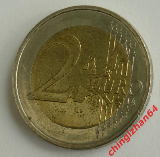 Монета. 2Евро, 2002 год (Германия), монетный двор Карлсруэ, (G) 1