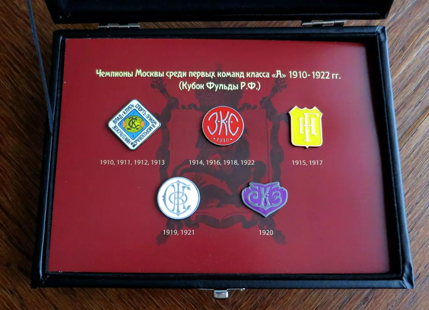 Подарочный набор значков чемпионов Москвы 1910-1922 1