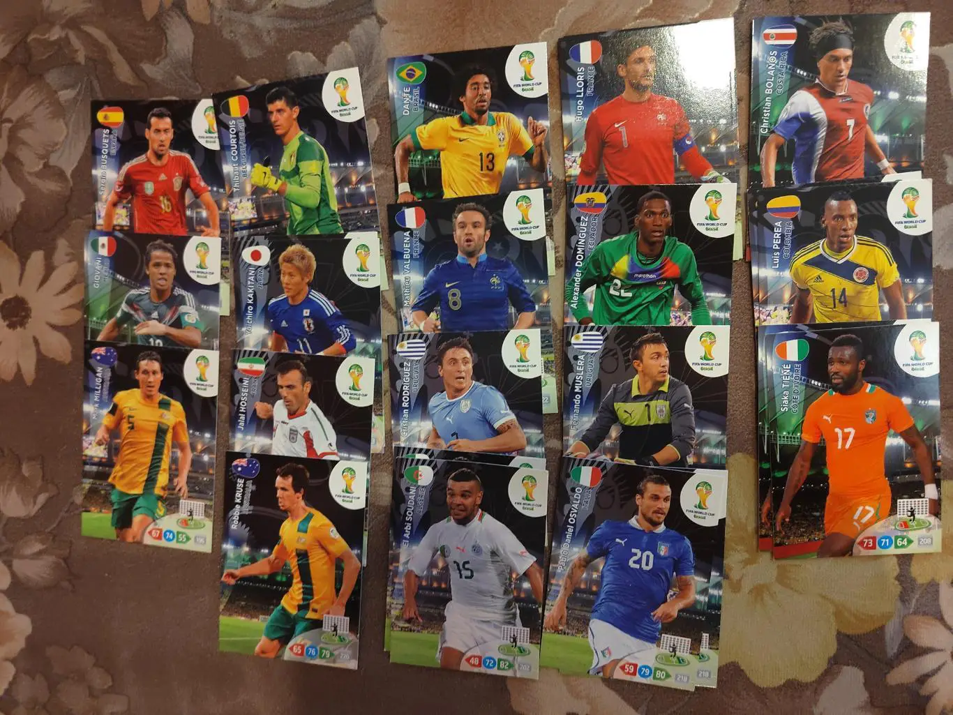 Карточки ЧМ 2014 Бразилия