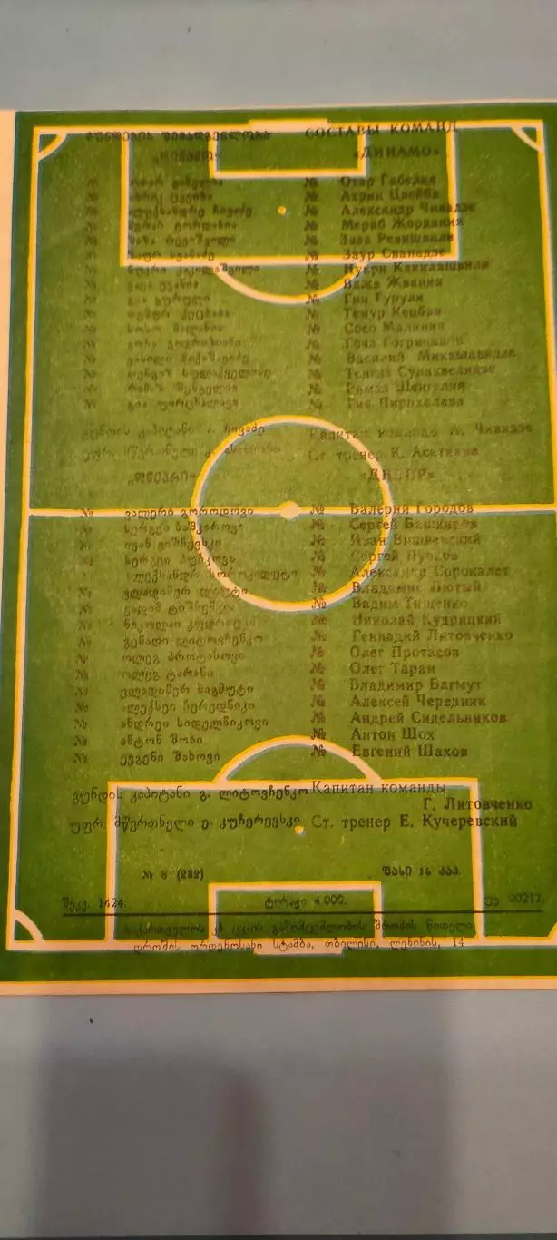 11.06.1987г. - Динамо (Тбилиси) - Днепр (Днепропетровск) 1