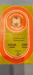 11.07.1981г. - Кубань (Краснодар) - Зенит (Ленинград / Санкт-Петербург)