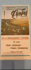 20.06.1981г. - Зенит (Ленинград / Санкт-Петербург) - Таврия (Симферополь)