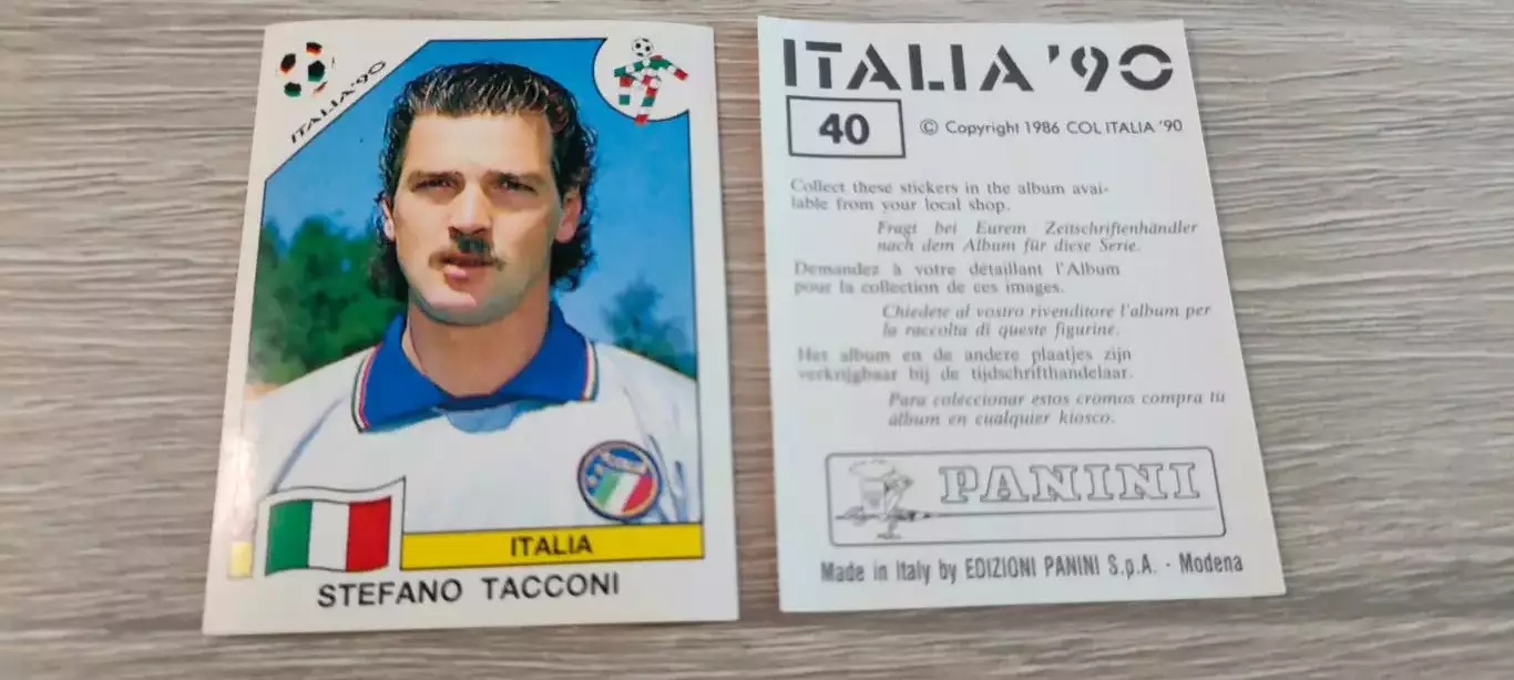 Италия 1990 - сборная Италии - STEFANO TACCONI (номер 40)