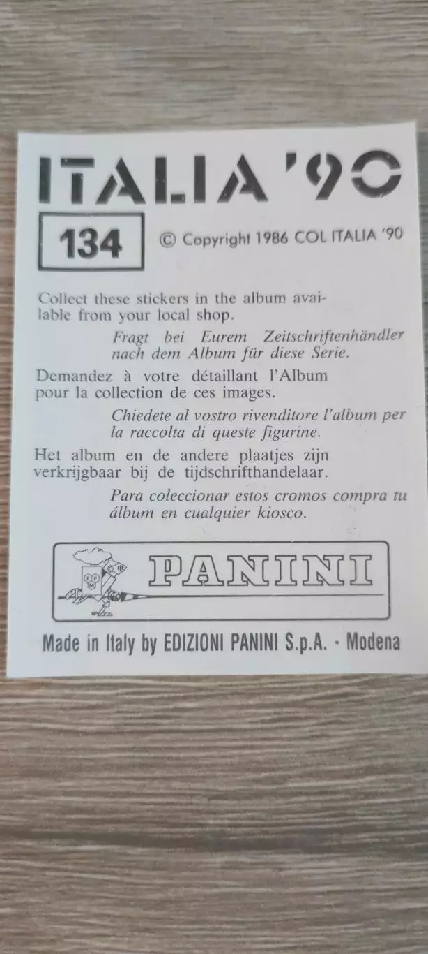 Италия 1990 - сборная СССР - РИНАТ ДАСАЕВ (номер 134) 1