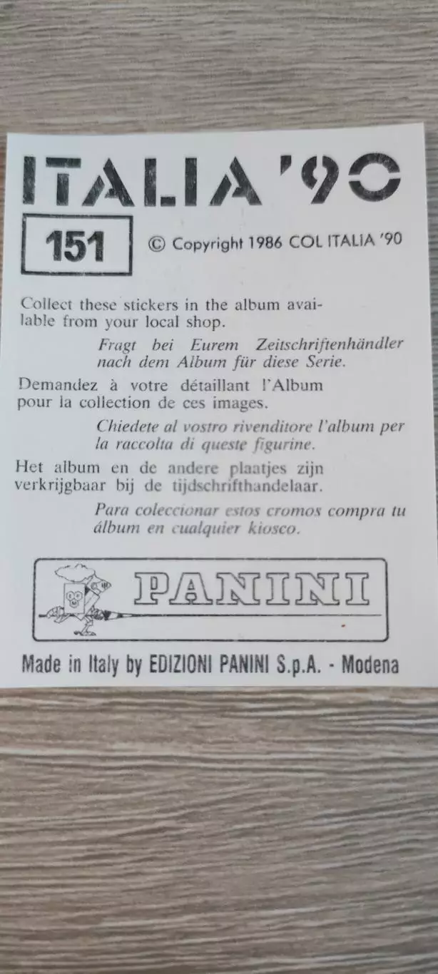 Италия 1990 - сборная СССР - СЕРГЕЙ РОДИОНОВ (номер 151) 1