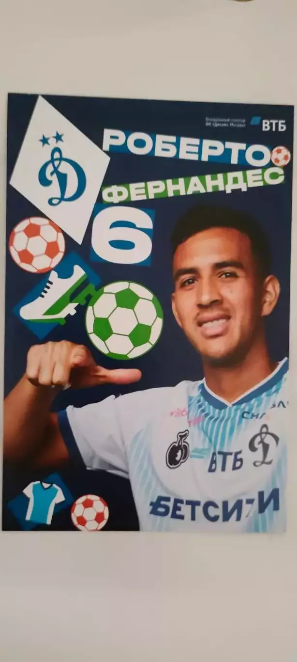 #6 - Роберто Фернандес - Динамо (Москва). Сезон 2026 / 2027 годов.