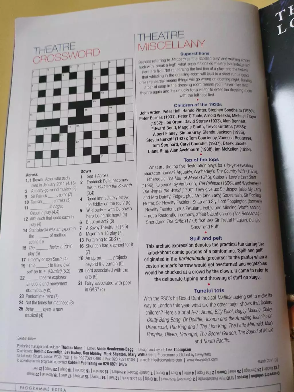 Театральная программка Apollo Theatre c автографом Ruthie Henshall / Рут Хэншэлл 5