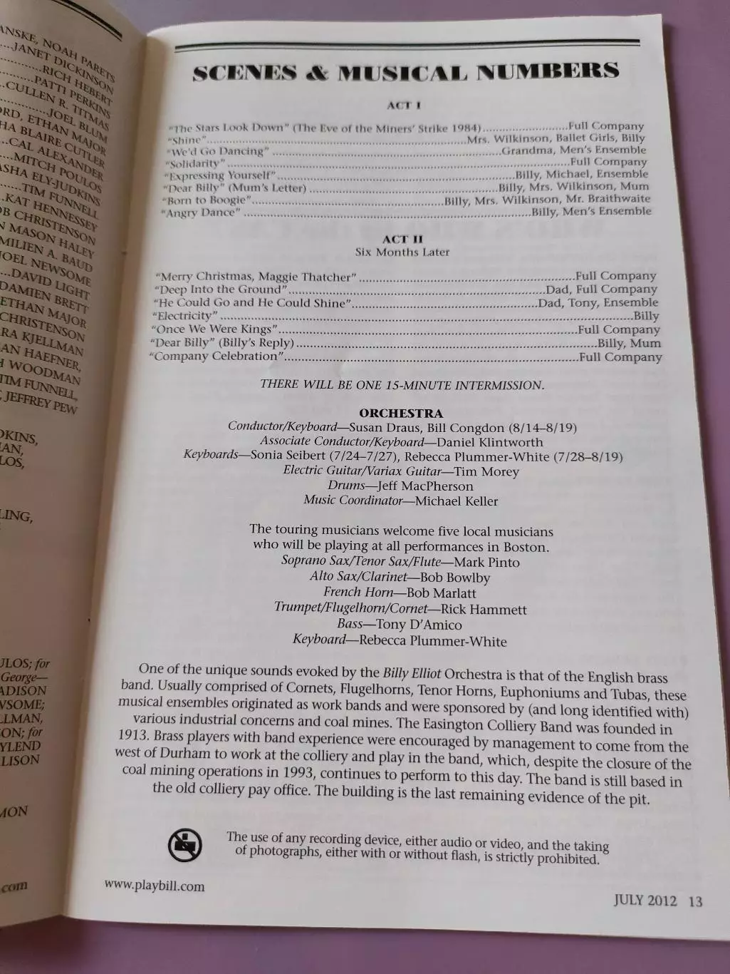 Театральная программка - афиша - Boston Opera House с анонсом на июль 2012 года. 4