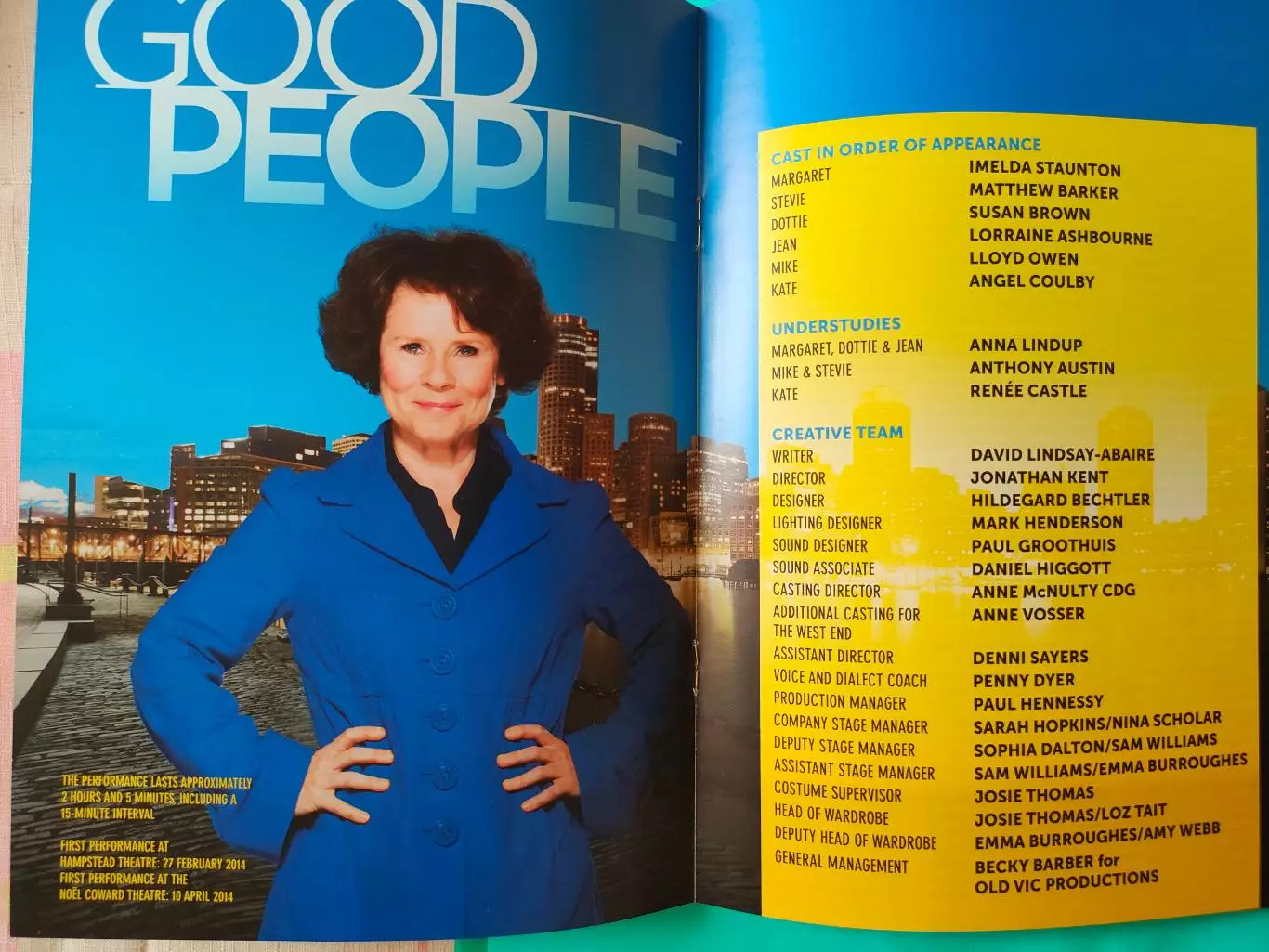 Театральная программка - NOEL COWARD Theatre - GOOD PEOPLE. 2