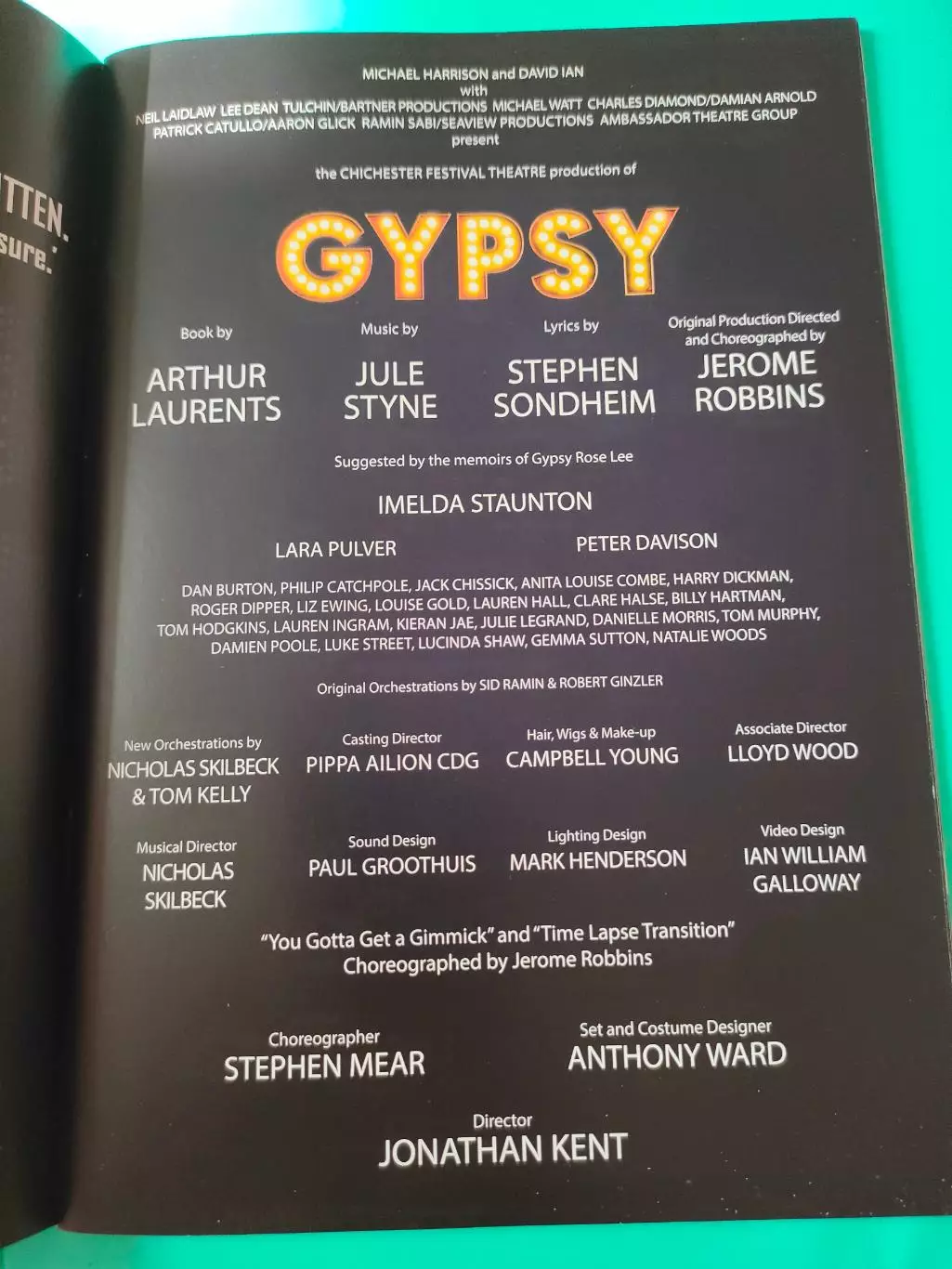 Театральная программка - Savoy Theatre - GYPSY. 1