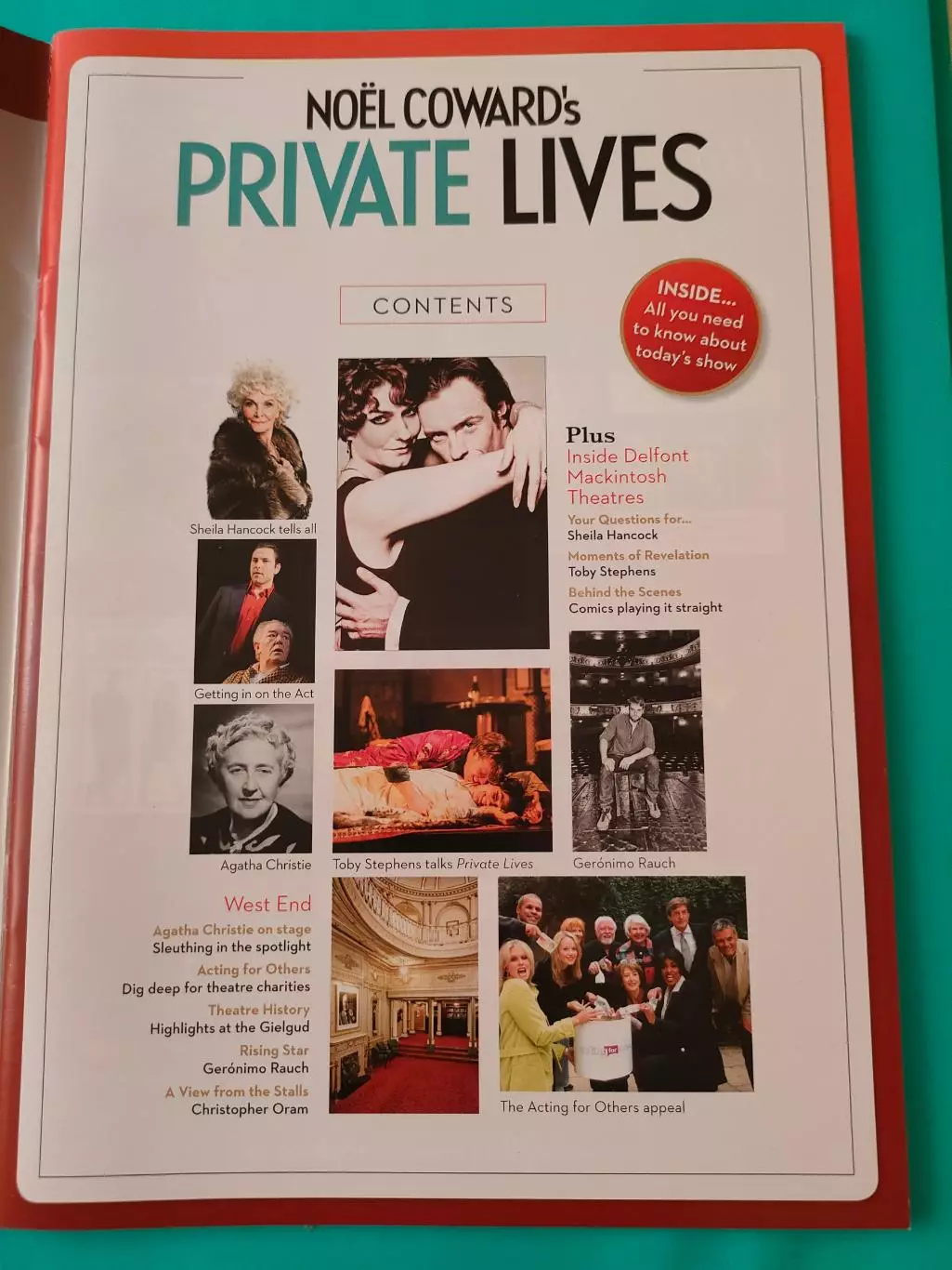 Театральная программка - GIELGUD THEATRE - NOEL CIWARD'S PRIVATE LIVES. 1