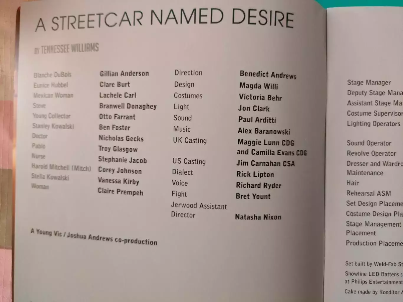 Программа - A STREETCAR NAMED DESIRE by TENEESSEE WILLIAMS.. 2