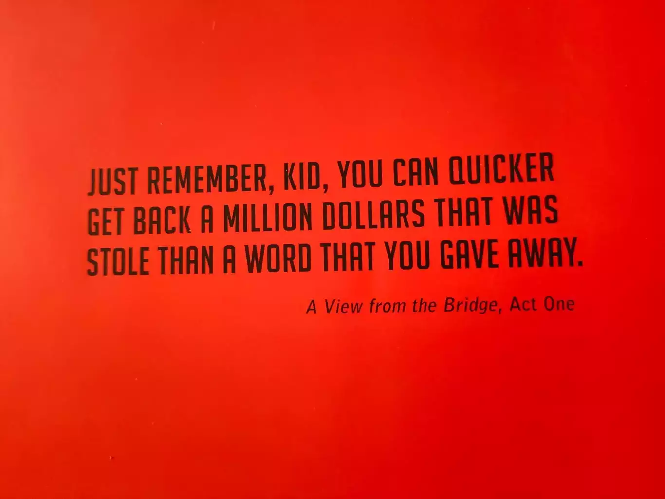 Программа - A VIEW FROM THE BRIDGE by ARTHUR MILLER. 6