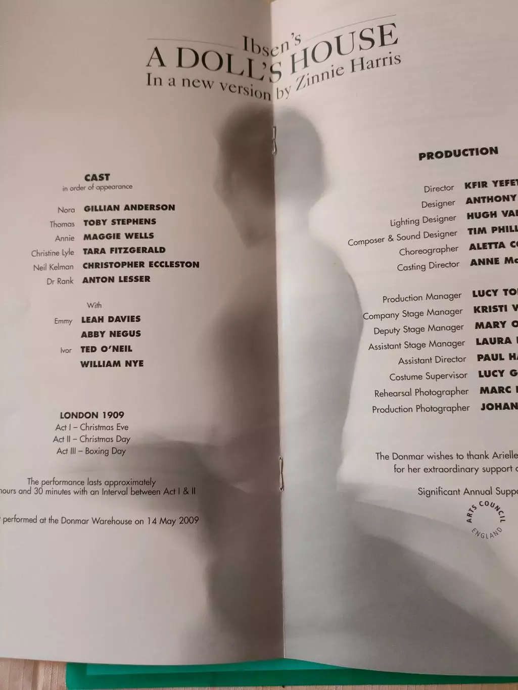 Программа - Ibsen's A DOOL,S HOUSE. In a new version by Zinnie Harris. 3