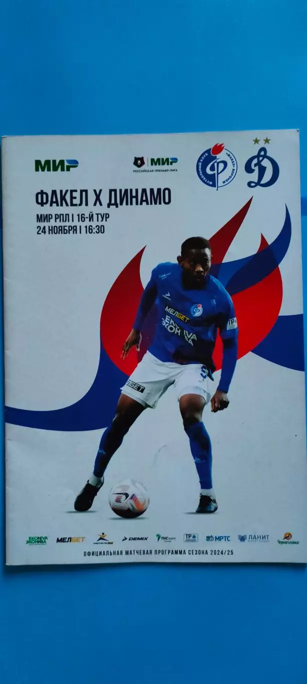 24.11.2024г. -Факел (Воронеж) - Динамо (Москва).