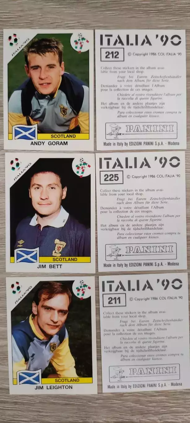 PANINI - Италия 1990 - JIM LEIGHTON - ДЖИМ ЛЭЙТОН. Номер наклейки 211.