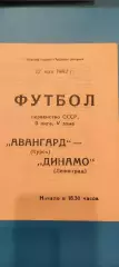 12.05.1982г. - Авангард (Курск) - Динамо (Ленинград / Санкт-Петербург)