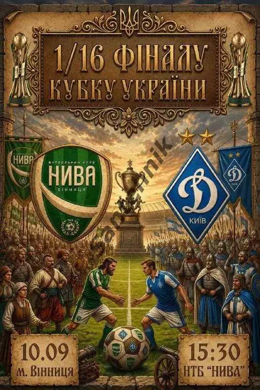 Нива Вінниця - Динамо Київ Киев 2026/2027 (26-27) кубок Винница