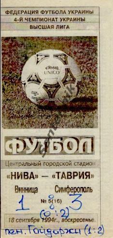 05 Нива Винница - Таврия Симферополь 1994-1995 (94-95) альт