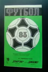 Спартак Москва - Динамо Москва 19.07.1983