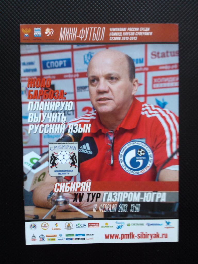 Сибиряк Новосибирск - ГазпромЮгра Югорск 2012/13.