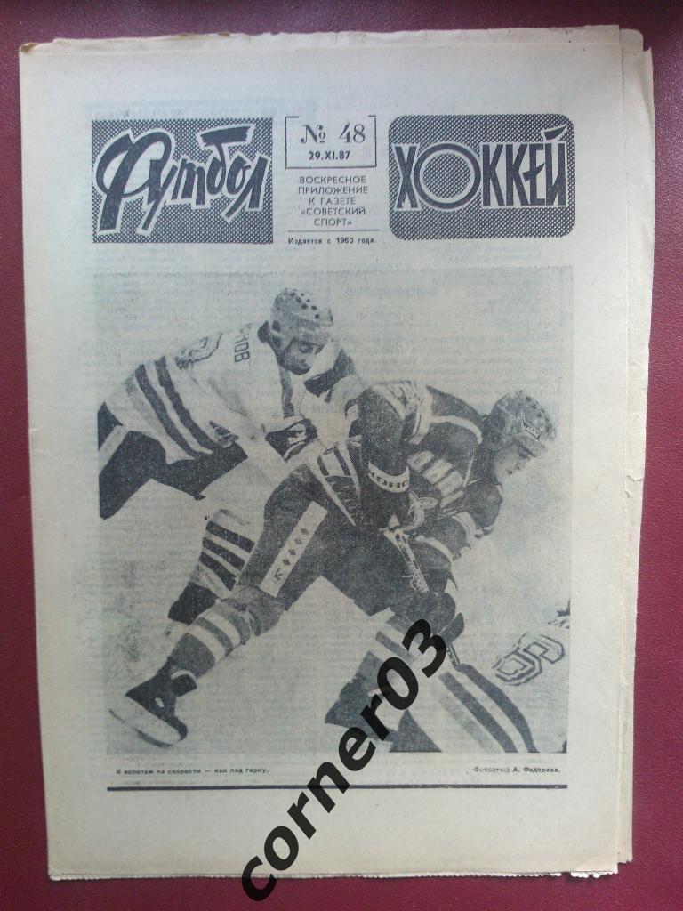 Футбол Хоккей 1987 №48