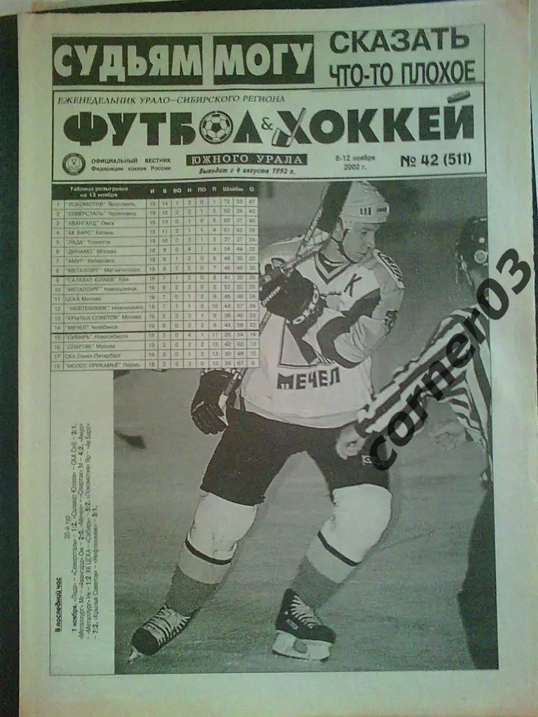 Футбол хоккей Южного Урала 2002 № 42