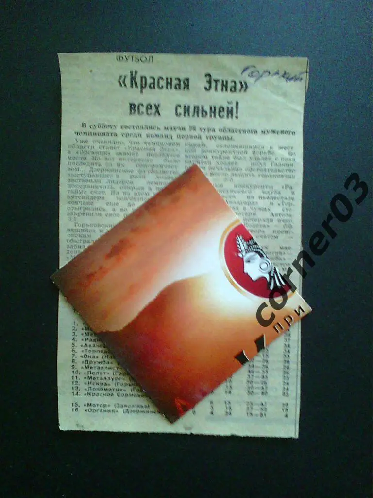 Горький, область.