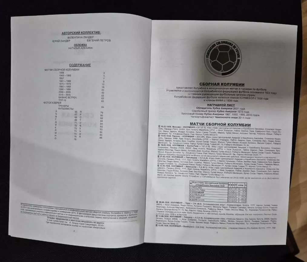 Сборная Колумбии.2018 г 1