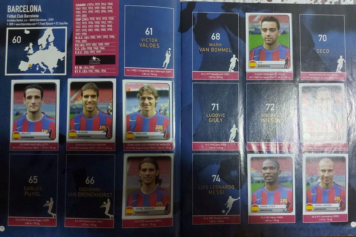 Альбом PANINI Champions of Europe 1955-2005 7