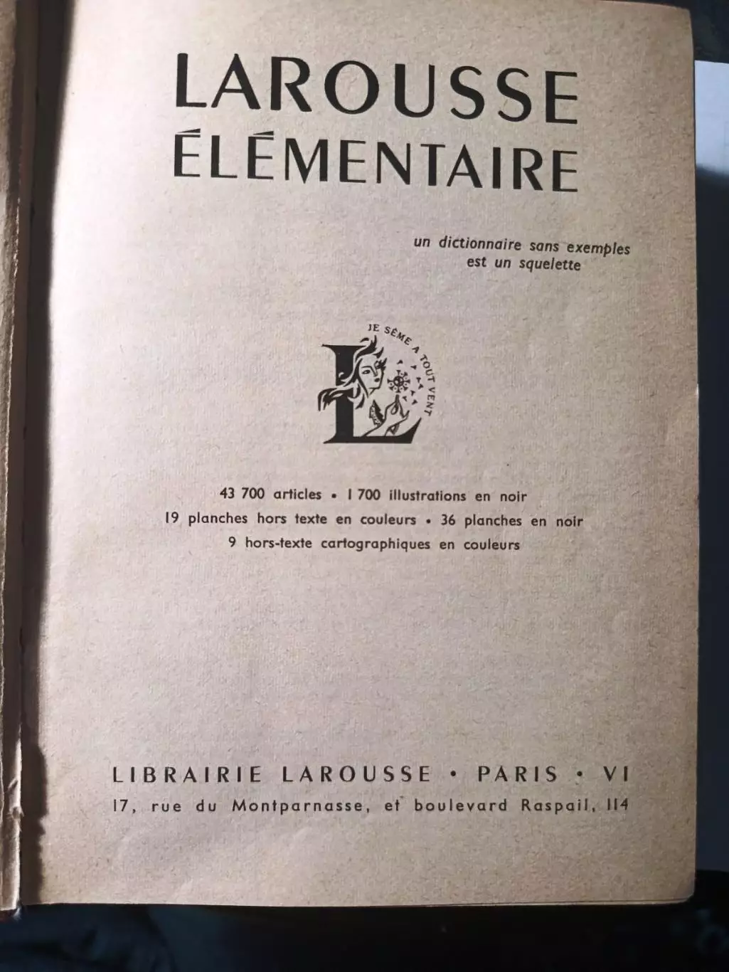 Словарь на франц. языке. Larousse elementaire 1